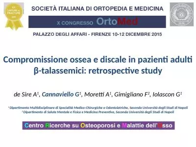 Compromissione ossea e discale in pazienti adulti