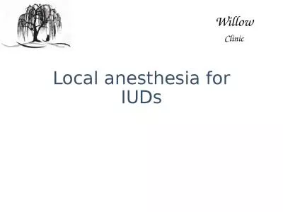 Local anesthesia for IUDs