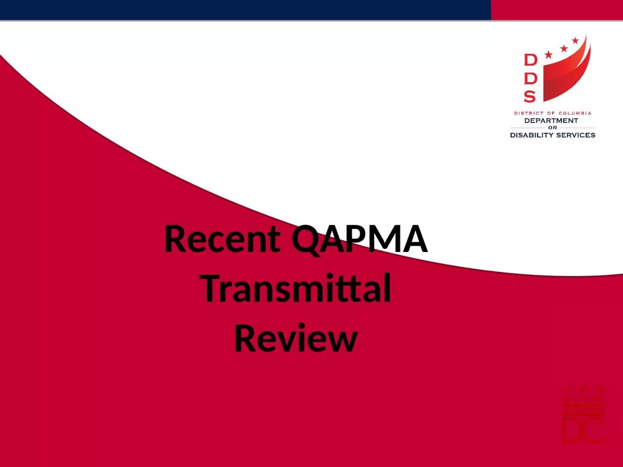 PPT-Recent QAPMA Transmittal Review