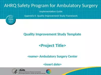 Quality Improvement  Study Template