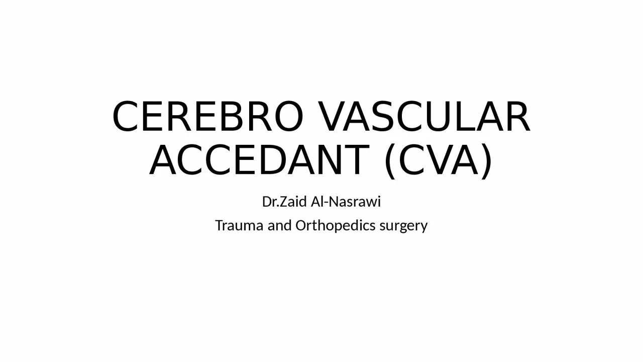 PPT-CEREBRO VASCULAR ACCEDANT (CVA)