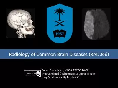 Radiology of Common Brain Diseases (RAD366)