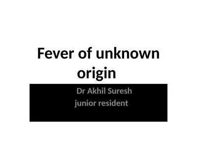 Fever of unknown origin