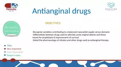 Antianginal   drugs OBJECTIVES: