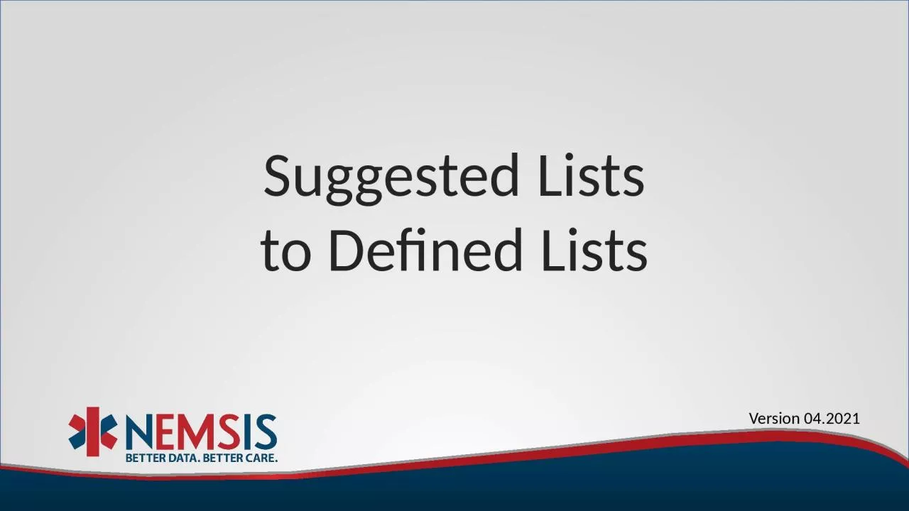 PPT-Suggested Lists to Defined Lists