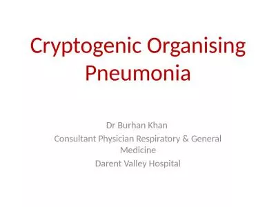 Cryptogenic Organising Pneumonia