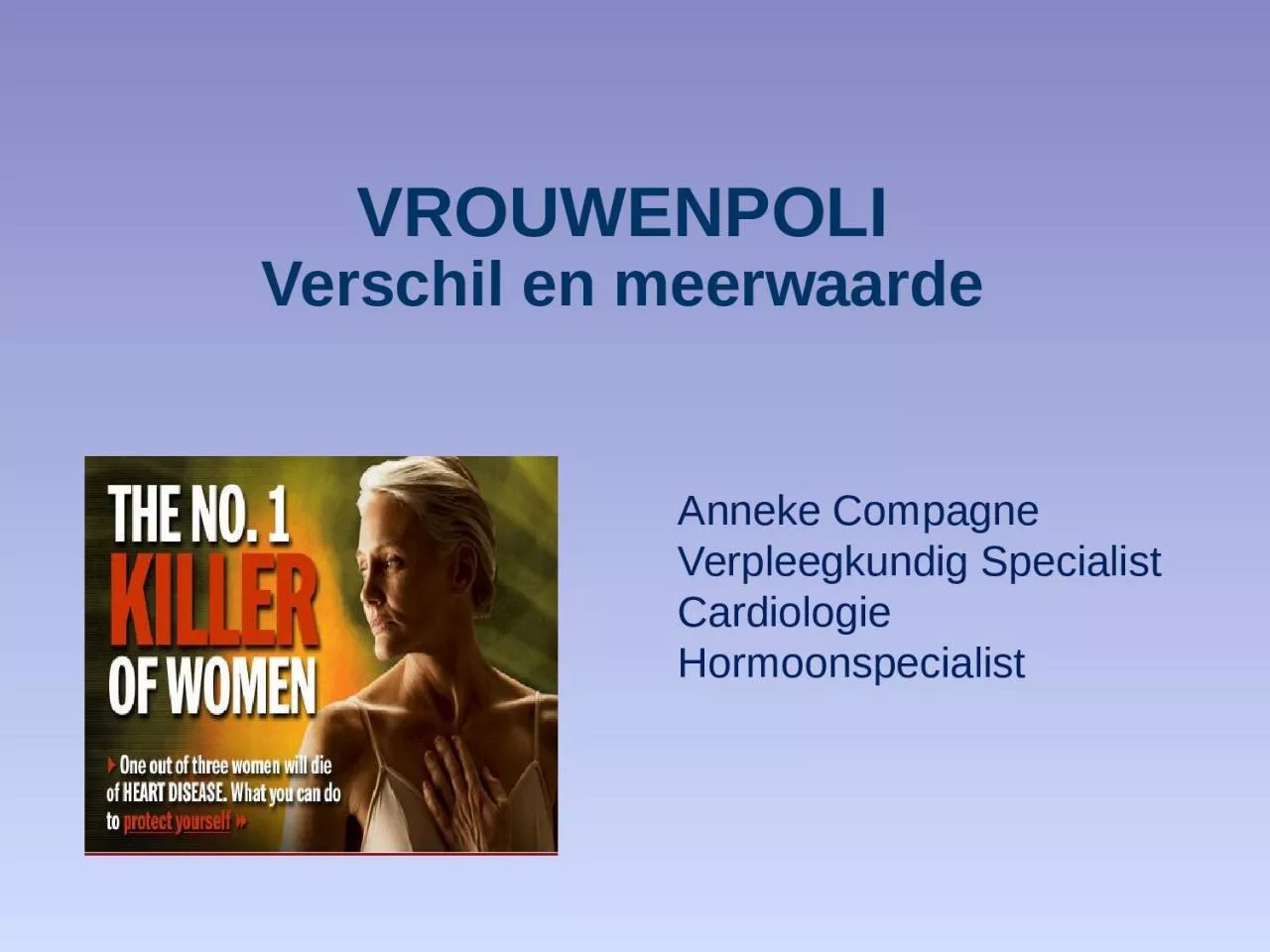 PPT-VROUWENPOLI Verschil en meerwaarde