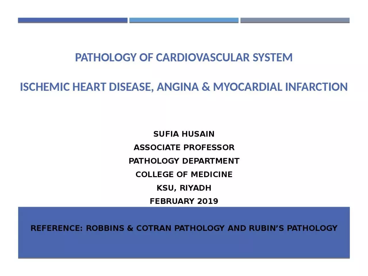 PATHOLOGY of Cardiovascular System
