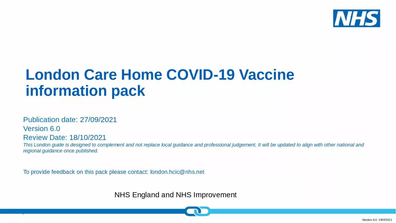 PPT-London Care Home COVID-19 Vaccine information pack