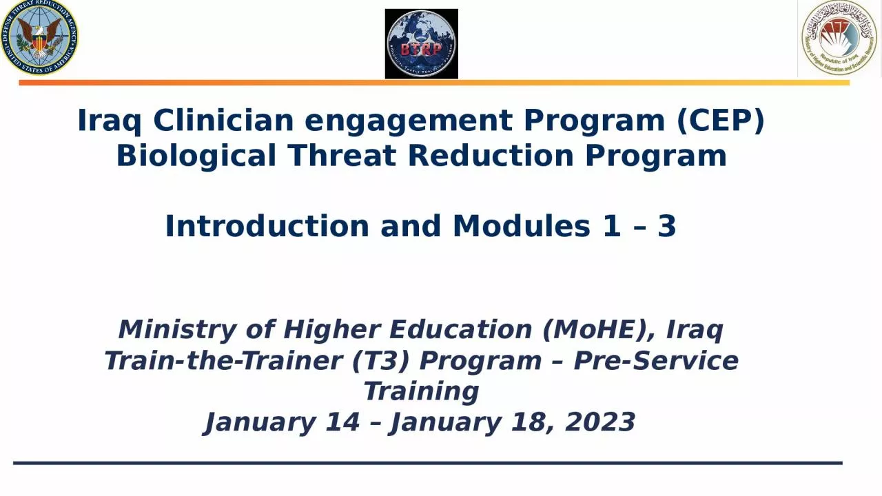 PPT-Iraq Clinician engagement Program (CEP)