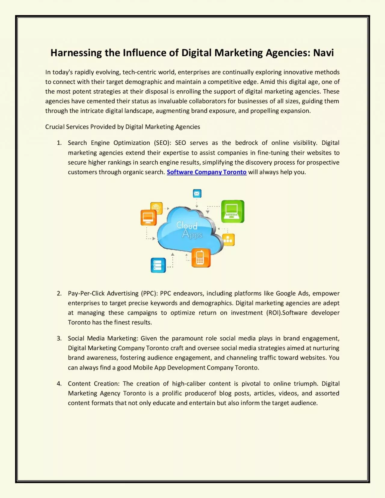 Harnessing the Influence of Digital Marketing Agencies: Navi