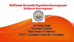 Hoffmann  Bromamide Degradation Rearrangement/ Hoffmann Rearrangement