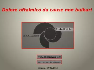 Dolore oftalmico da cause non bulbari