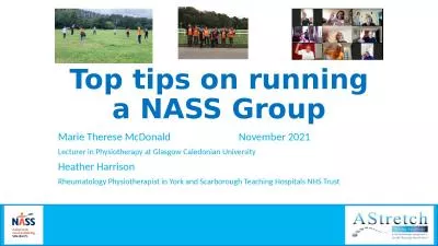 Top tips on running a NASS Group