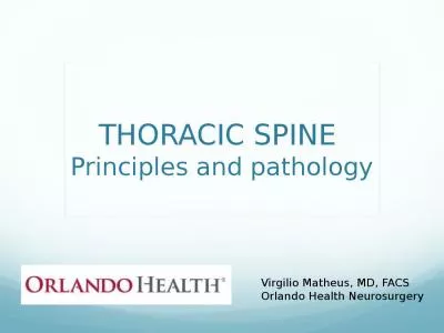 THORACIC SPINE  Principles and pathology