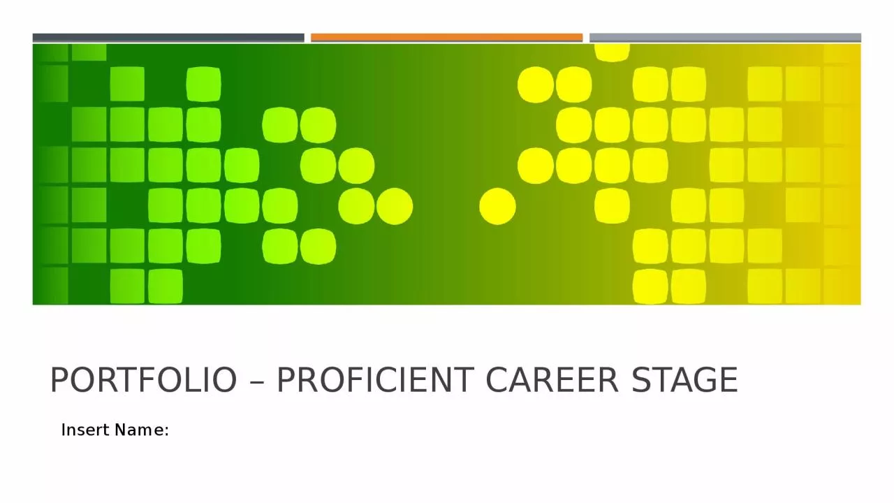 PPT-Portfolio – Proficient Career Stage