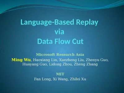 Language-Based Replay  via