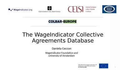 The WageIndicator  Collective Agreements Database