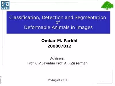 Classification, Detection and Segmentation