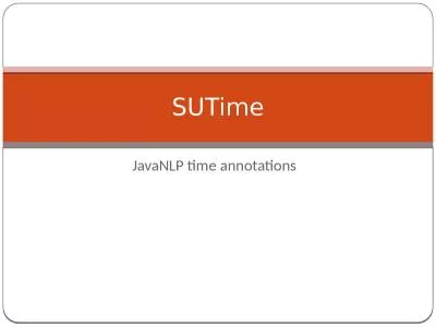 JavaNLP  time annotations