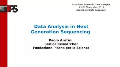 Data Analysis in  Next  Generation