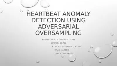 HEARTbeat  anomaly detection using adversarial oversampling