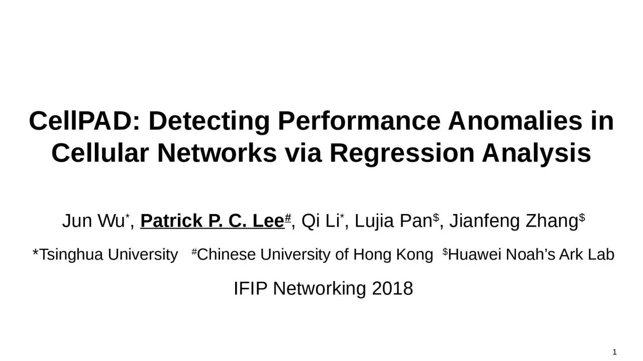 PPT-CellPAD : Detecting Performance Anomalies