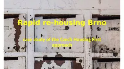 Rapid re- housing  Brno case study