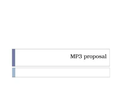 MP3 proposal Template Title