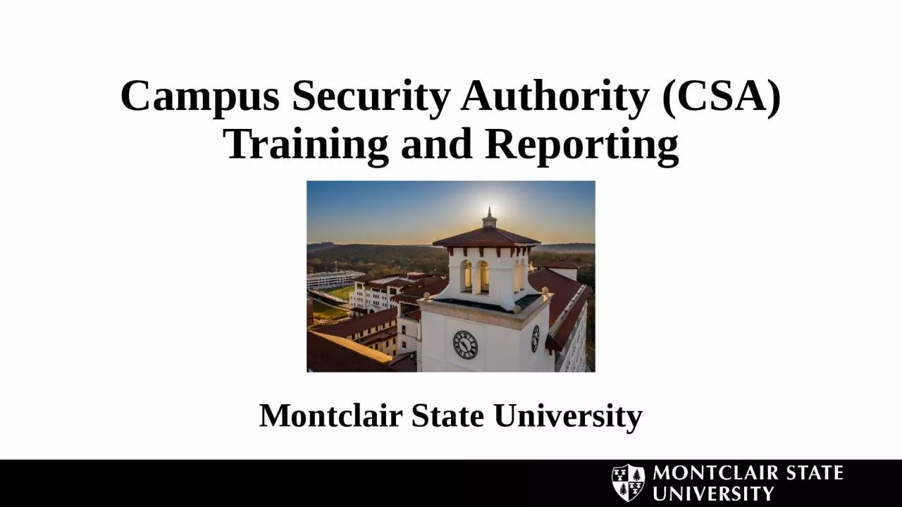 PPT-Campus Security Authority (CSA)