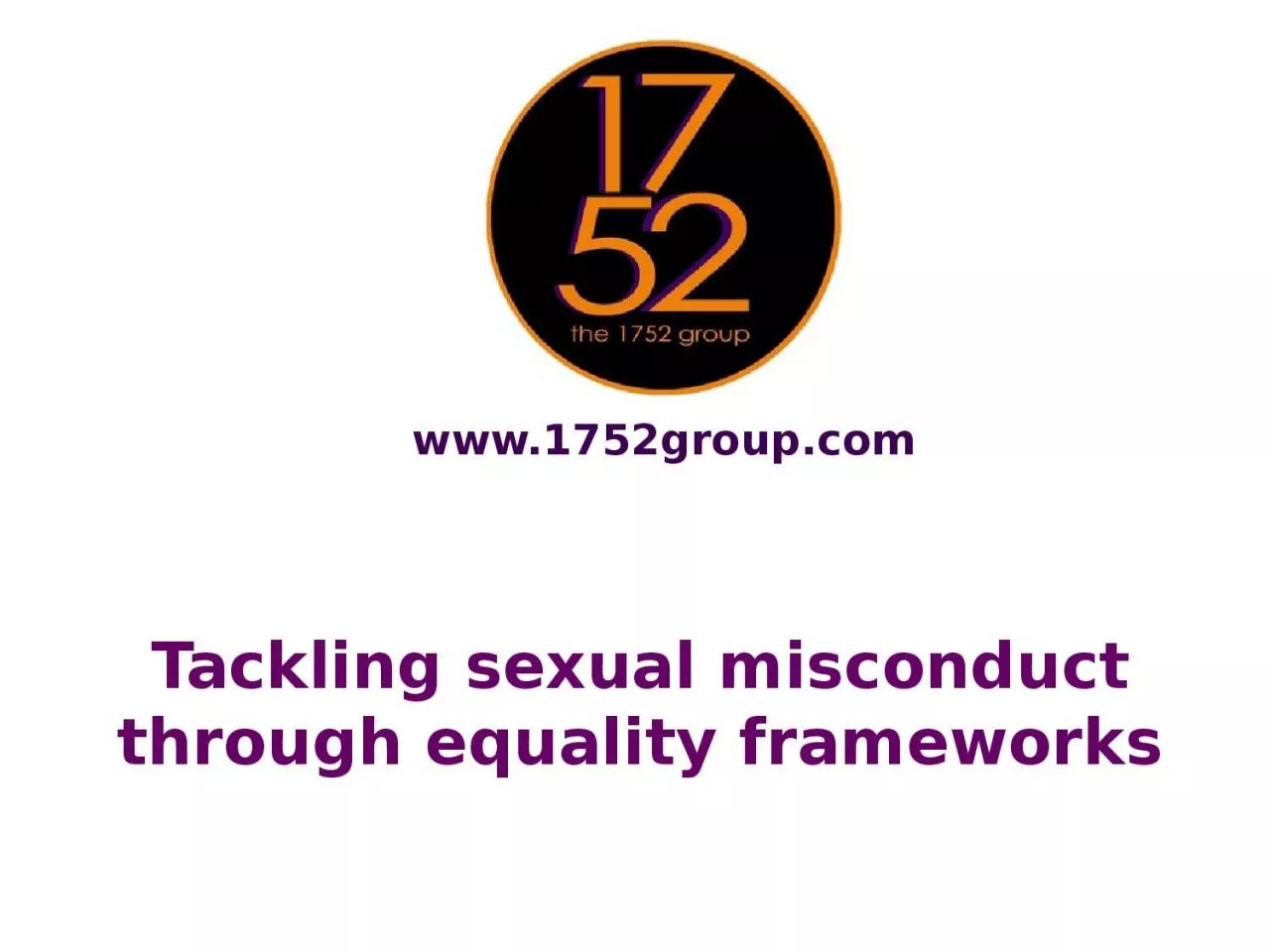 PPT-Tackling sexual misconduct through equality frameworks