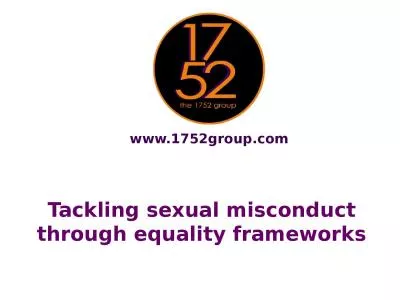 Tackling  sexual misconduct through equality frameworks