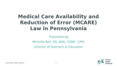 Medical Care Availability and Reduction of Error (MCARE) Law in Pennsylvania