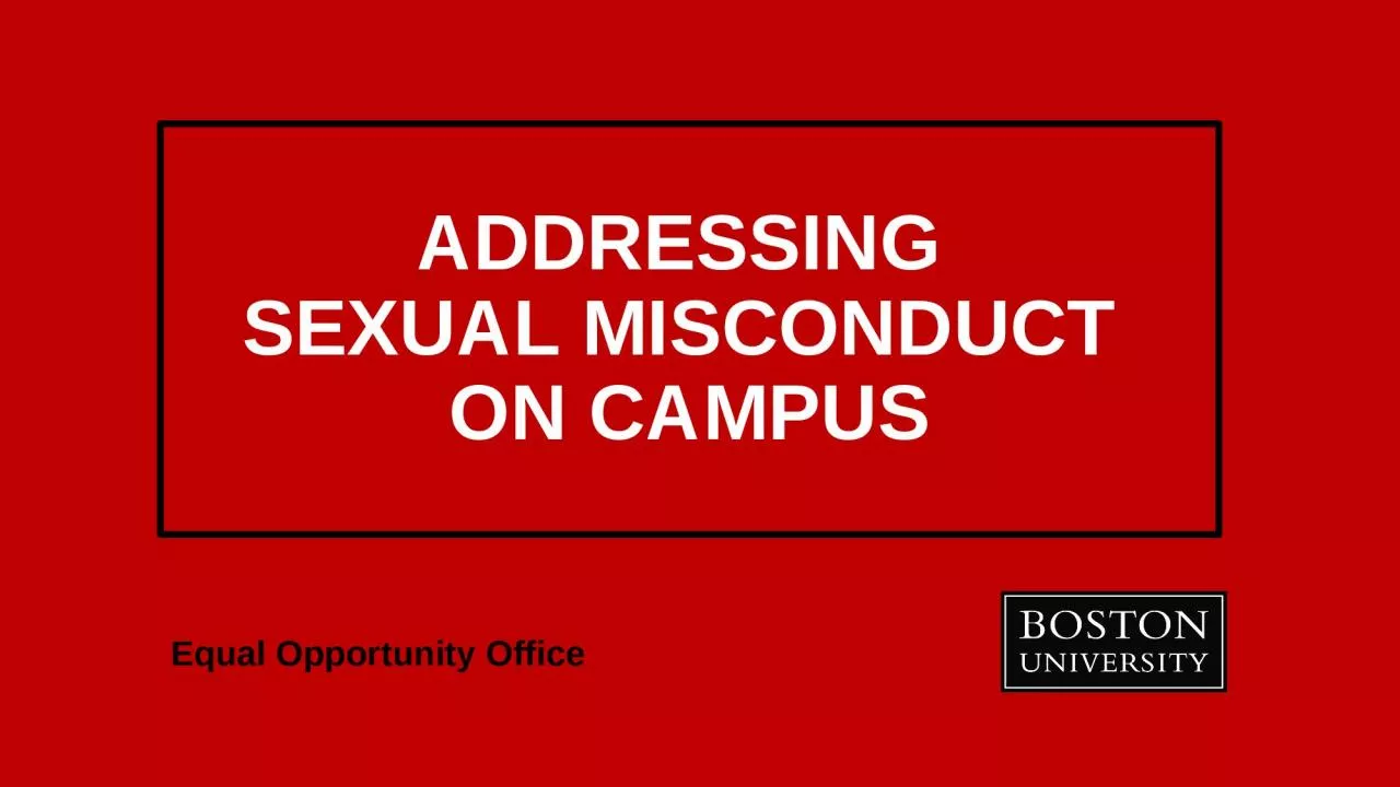 PPT-ADDRESSING SEXUAL MISCONDUCT