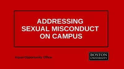 ADDRESSING  SEXUAL MISCONDUCT