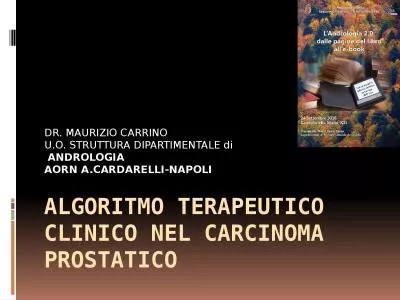 Algoritmo terapeutico clinico nel carcinoma prostatico