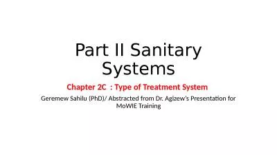 Part II Sanitary Systems