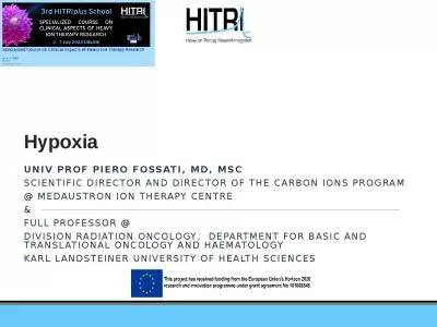 Hypoxia Univ  Prof Piero Fossati, MD,