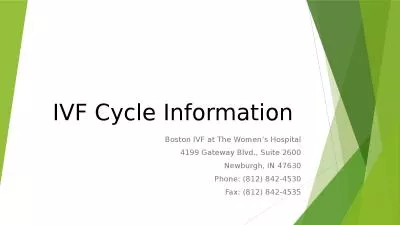 IVF Cycle Information Boston IVF at The Women’s Hospital