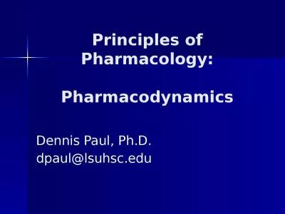 Principles of Pharmacology: