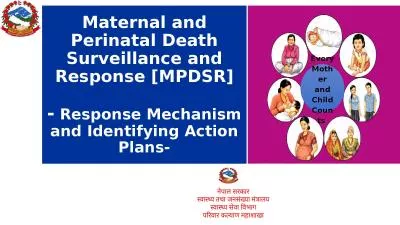 Maternal and Perinatal Death Surveillance and