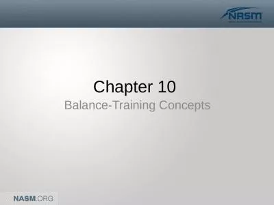 Chapter 10  Balance-Training Concepts
