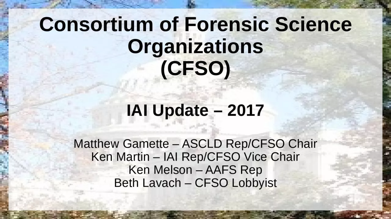 Consortium of Forensic Science