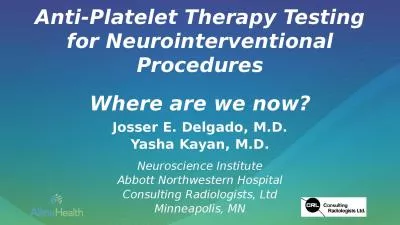 Anti- Platelet   Therapy