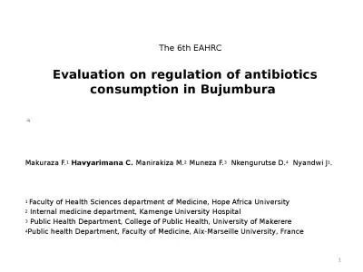 The  6th  EAHRC  Evaluation on regulation of antibiotics consumption in