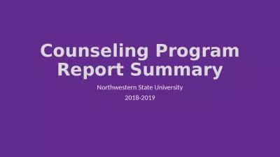 Counseling Program Report Summary