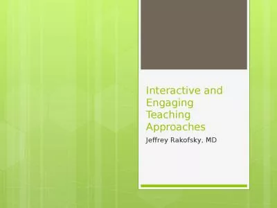 Interactive and Engaging Teaching Approaches