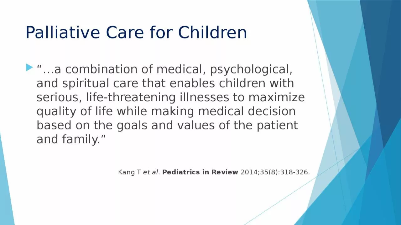 PPT-Palliative Care for Children