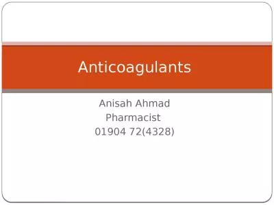 Anisah Ahmad Pharmacist