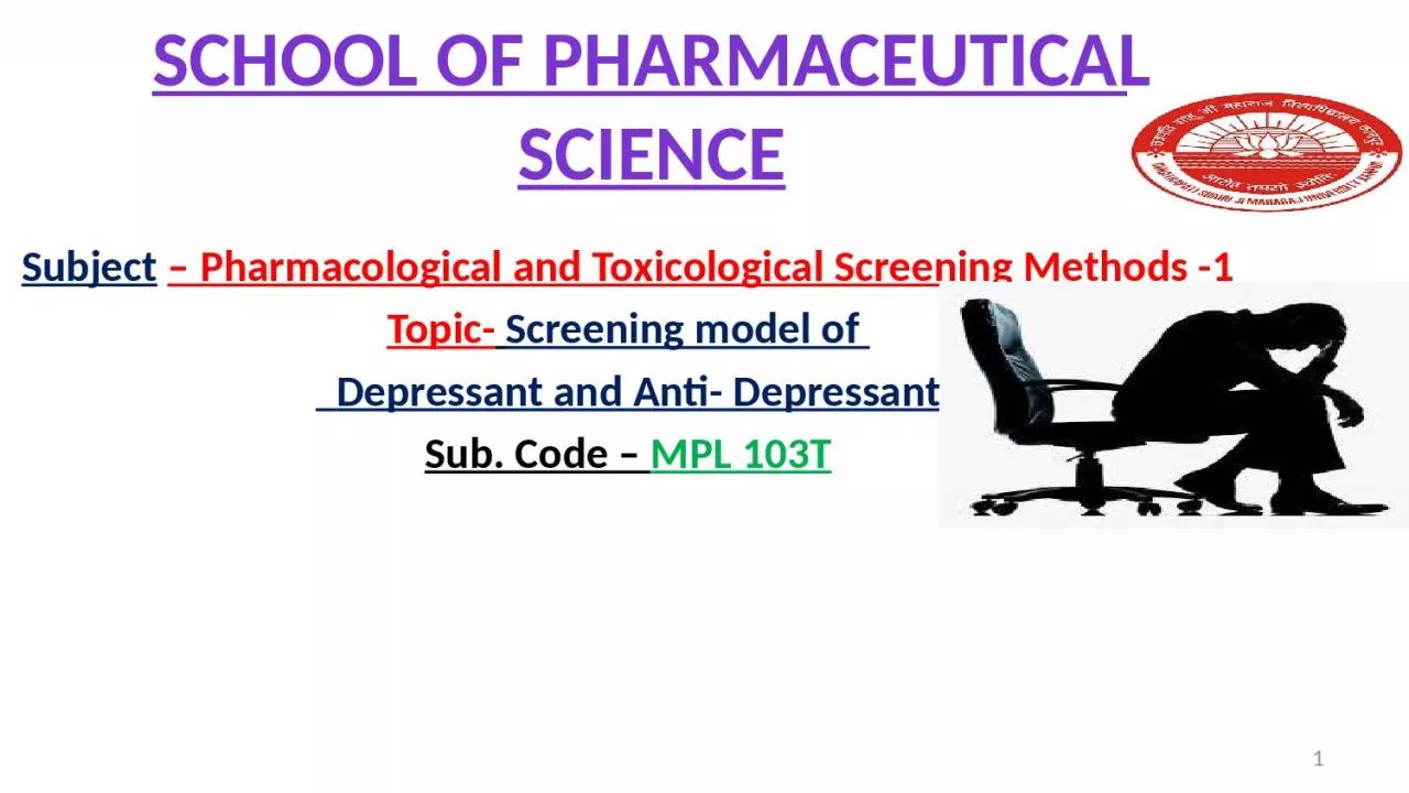 PPT-School Of Pharmaceutical science